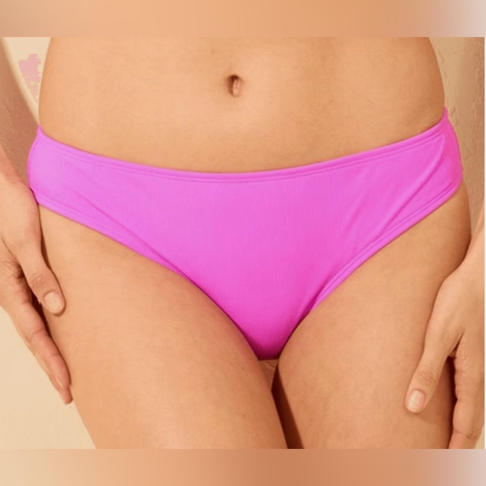 Shade & Shore Ribbed Low Rise Bikini Bottoms
